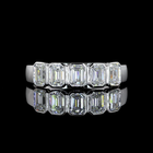 1ctw Bezel Emerald Five Stone Band