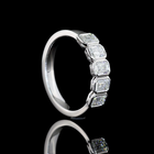 1ctw Bezel Emerald Five Stone Band