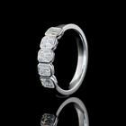 1ctw Bezel Emerald Five Stone Band