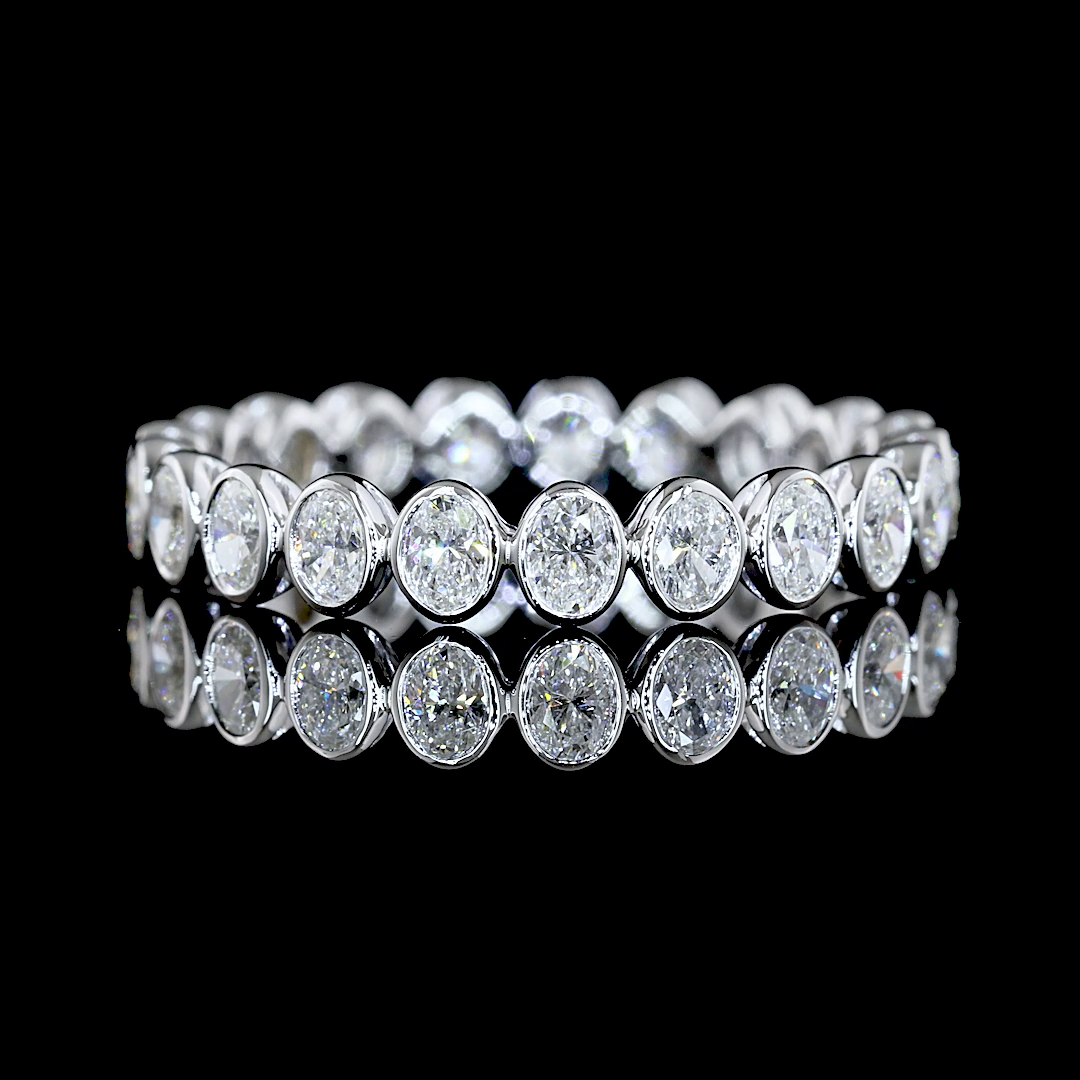 1ctw Bezel Oval Eternity Band