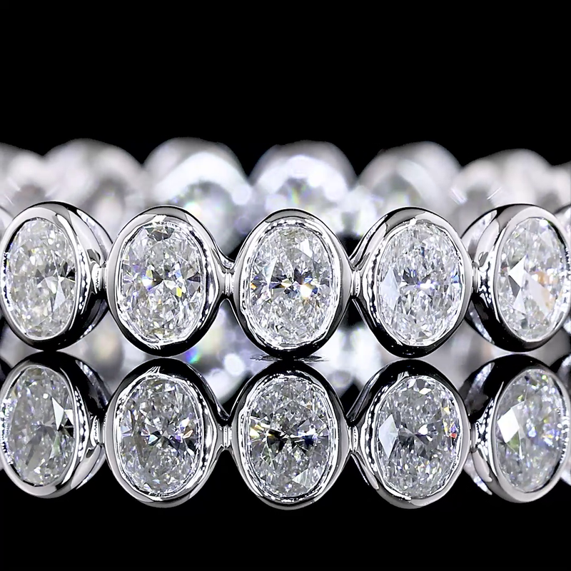 1ctw Bezel Oval Eternity Band