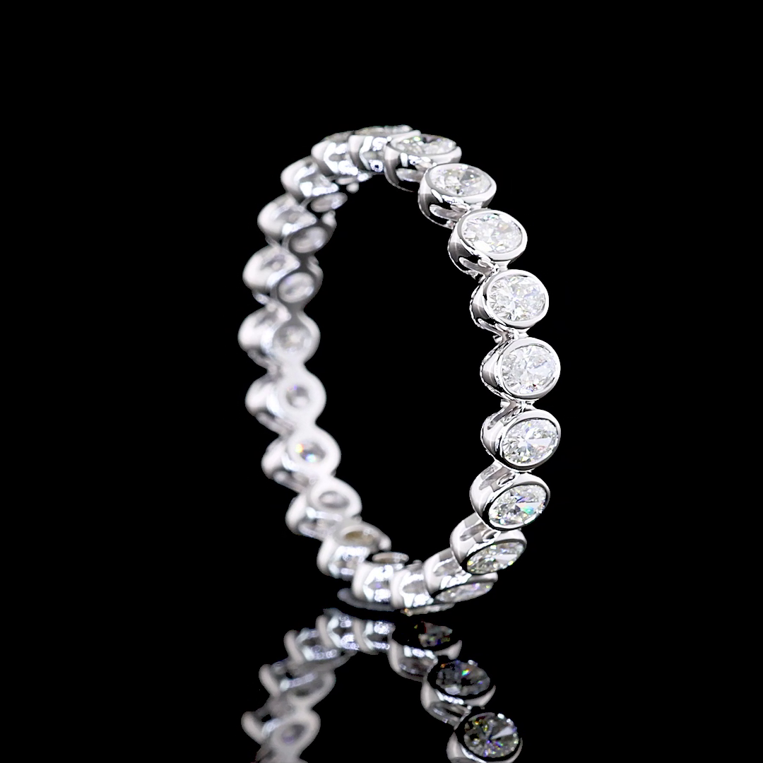 1ctw Bezel Oval Eternity Band