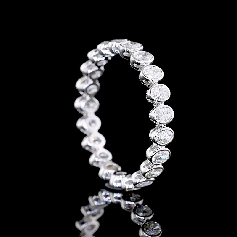 1ctw Bezel Oval Eternity Band