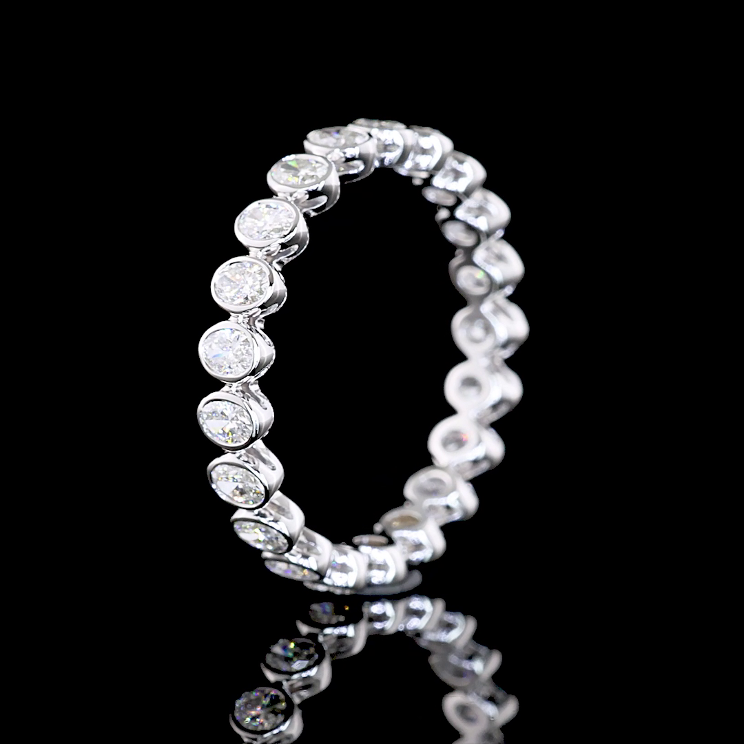 1ctw Bezel Oval Eternity Band