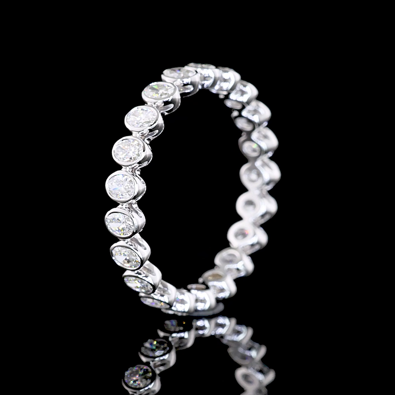1ctw Bezel Oval Eternity Band