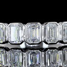 1ctw Bezel Emerald Seven Stone Band