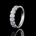 1ctw Bezel Emerald Seven Stone Band