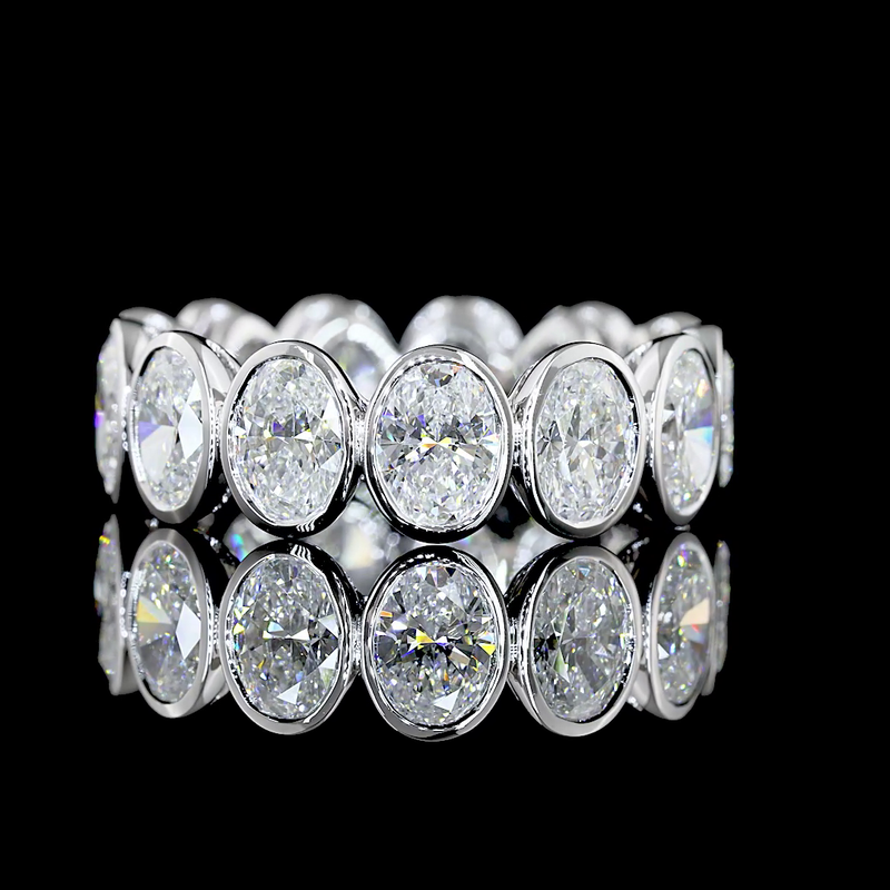 5ctw Oval Bezel Diamond Eternity Band