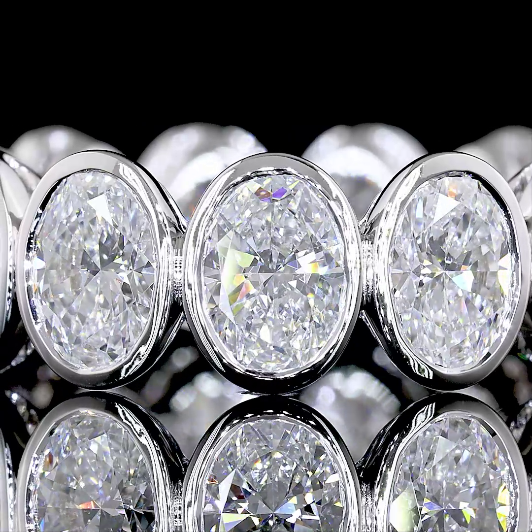 5ctw Oval Bezel Diamond Eternity Band