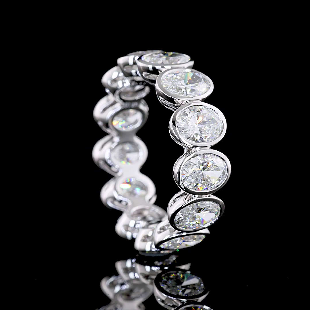 5ctw Oval Bezel Diamond Eternity Band