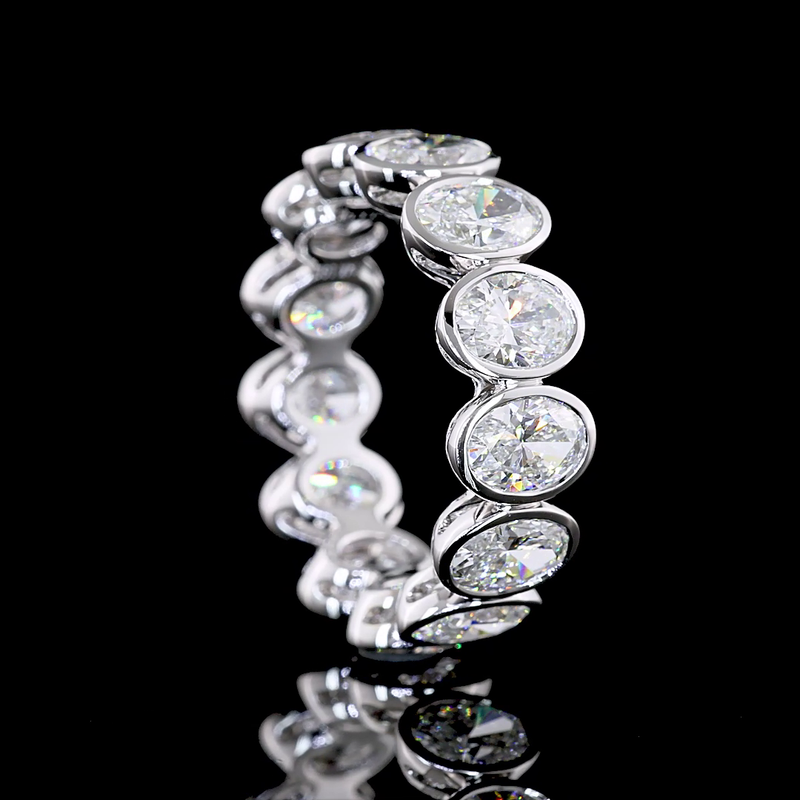 5ctw Oval Bezel Diamond Eternity Band