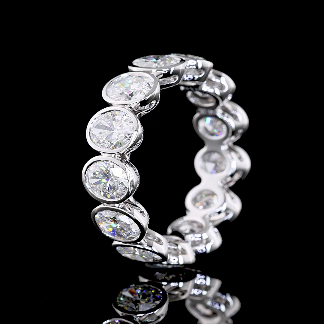 5ctw Oval Bezel Diamond Eternity Band