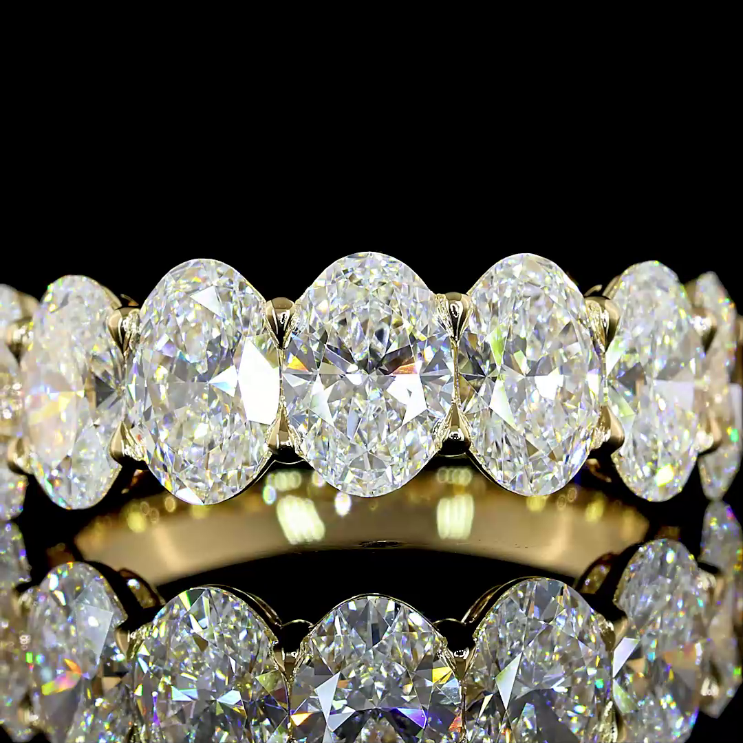 3-3/4ctw Prong Oval Seven Stone Band