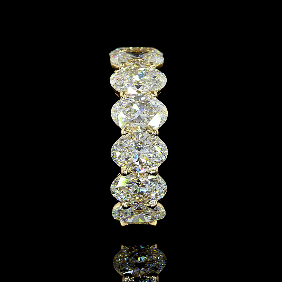 3-3/4ctw Prong Oval Seven Stone Band