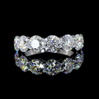 4ctw Prong Round Seven Stone Band