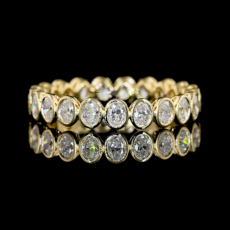 1ctw Bezel Oval Eternity Band