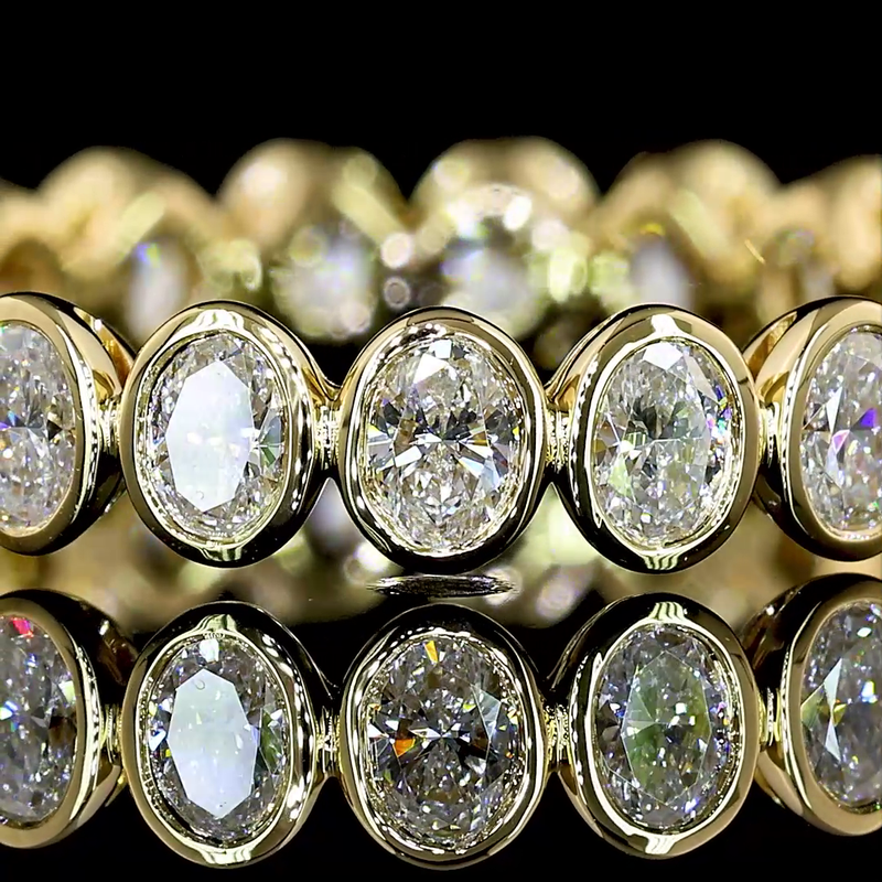 1ctw Bezel Oval Eternity Band