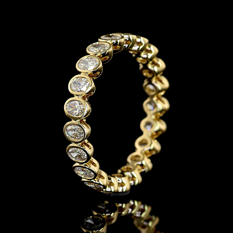 1ctw Bezel Oval Eternity Band