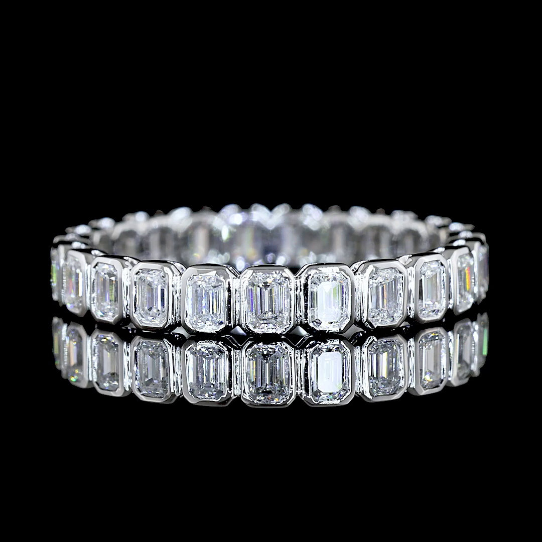 1ctw Bezel Emerald Eternity Band