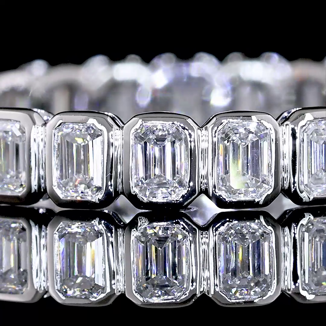 1ctw Bezel Emerald Eternity Band