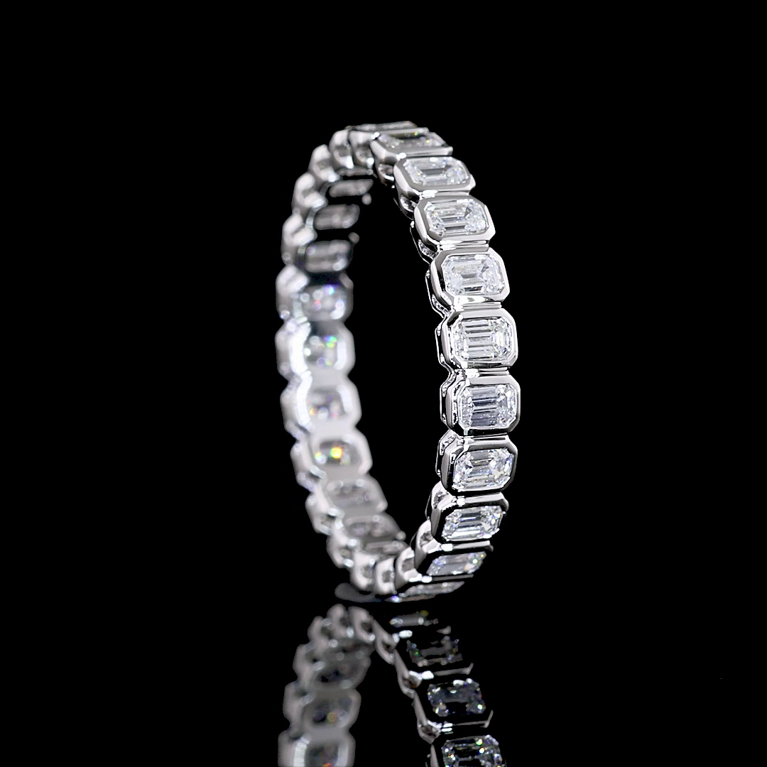 1ctw Bezel Emerald Eternity Band