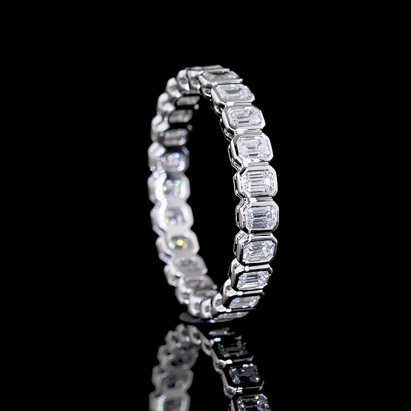 1ctw Bezel Emerald Eternity Band
