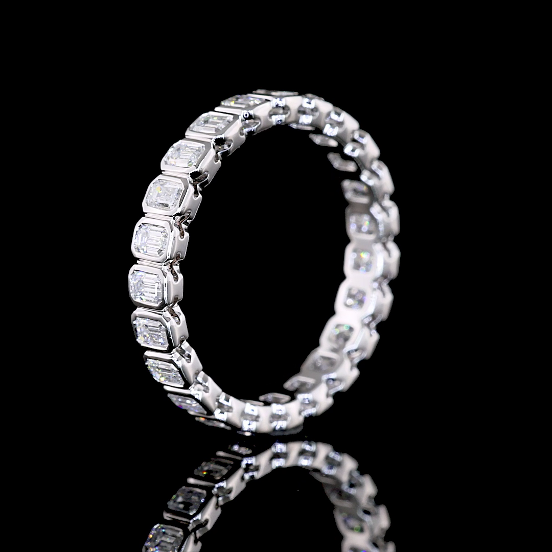 1ctw Bezel Emerald Eternity Band
