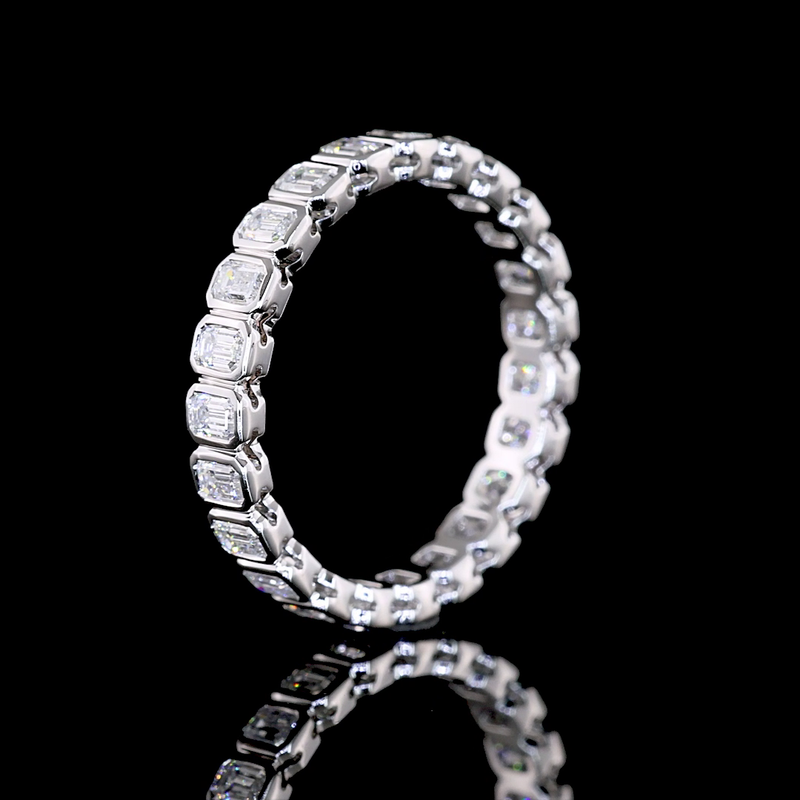 1ctw Bezel Emerald Eternity Band