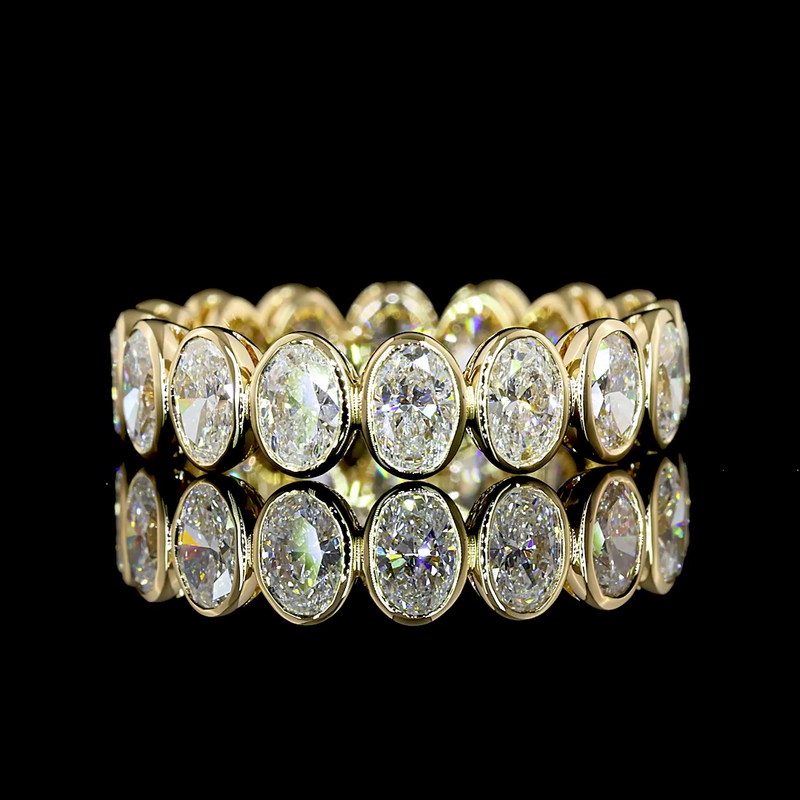 3ctw Oval Bezel Diamond Eternity Band