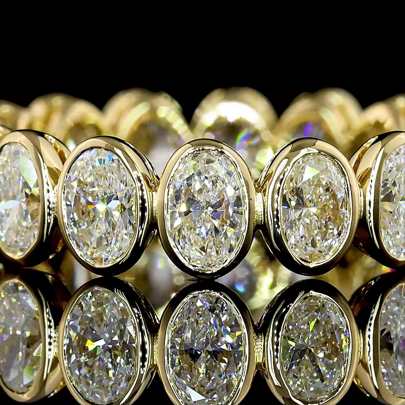 3ctw Oval Bezel Diamond Eternity Band