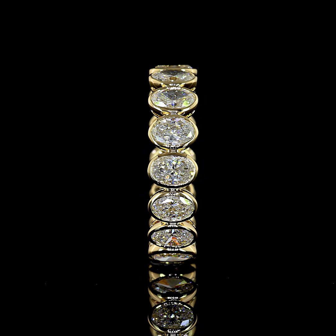 3ctw Oval Bezel Diamond Eternity Band
