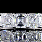 4ctw Prong Asscher Five Stone Band