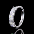 4ctw Prong Asscher Five Stone Band