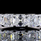 2ctw Prong Asscher Seven Stone Band