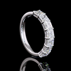 2ctw Prong Asscher Seven Stone Band