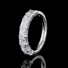 2ctw Prong Asscher Seven Stone Band