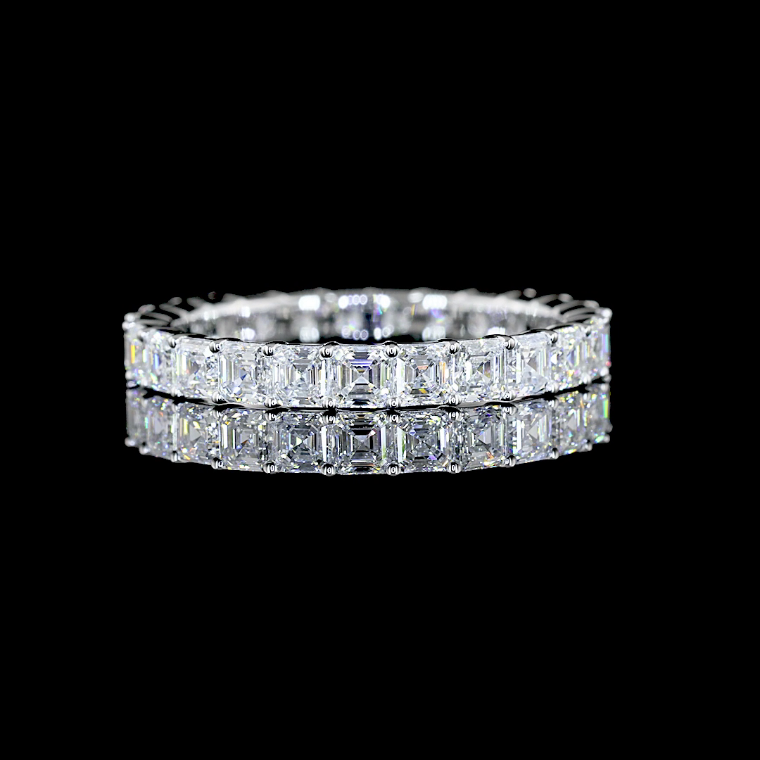 2ctw Prong Asscher Eternity Band