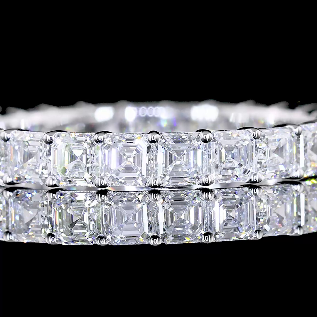 2ctw Prong Asscher Eternity Band