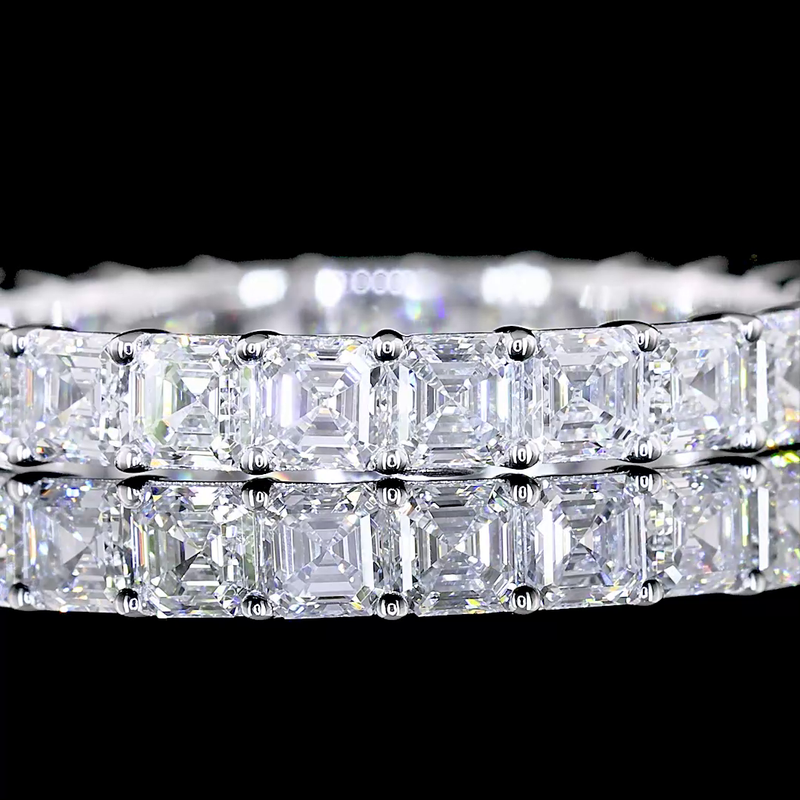 2ctw Prong Asscher Eternity Band