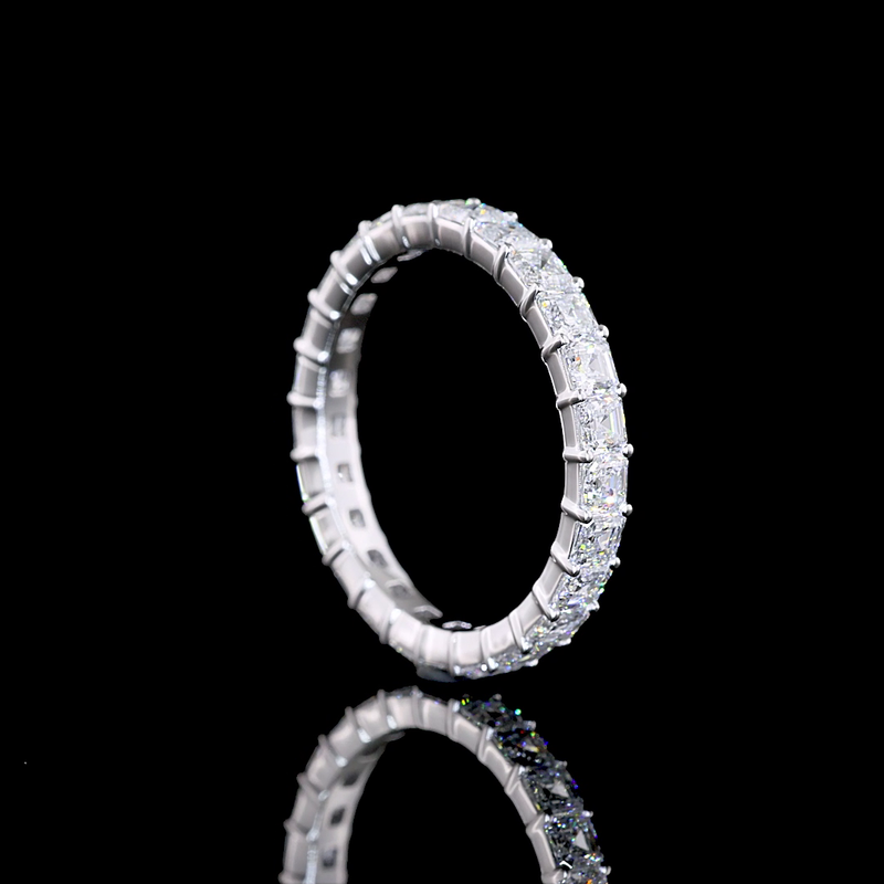 2ctw Prong Asscher Eternity Band
