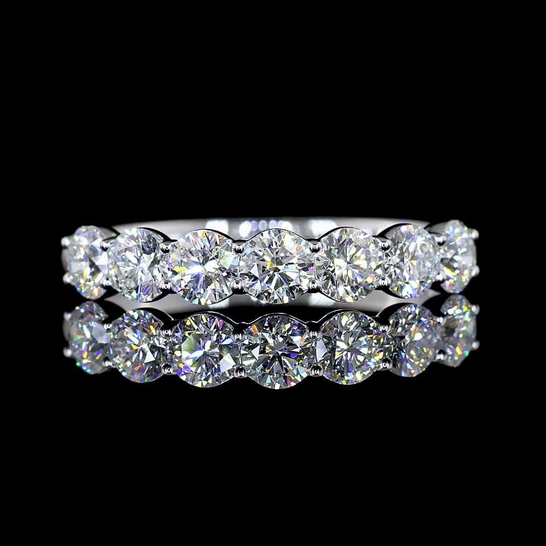 1ctw Prong Round Seven Stone Band