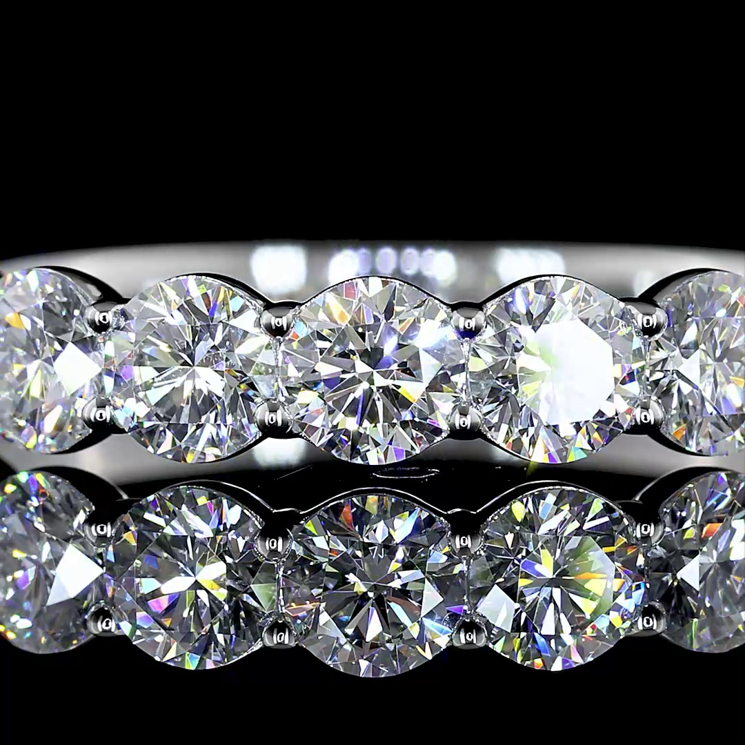 1ctw Prong Round Seven Stone Band