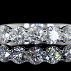 1ctw Prong Round Seven Stone Band