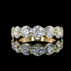 4ctw Round Prong Diamond Half Eternity Band