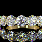 4ctw Round Prong Diamond Half Eternity Band