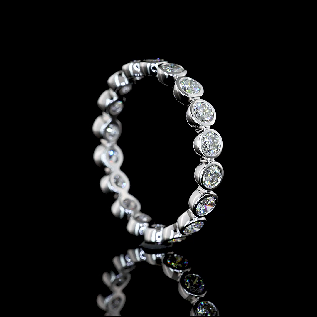 1ctw Bezel Round Eternity Band