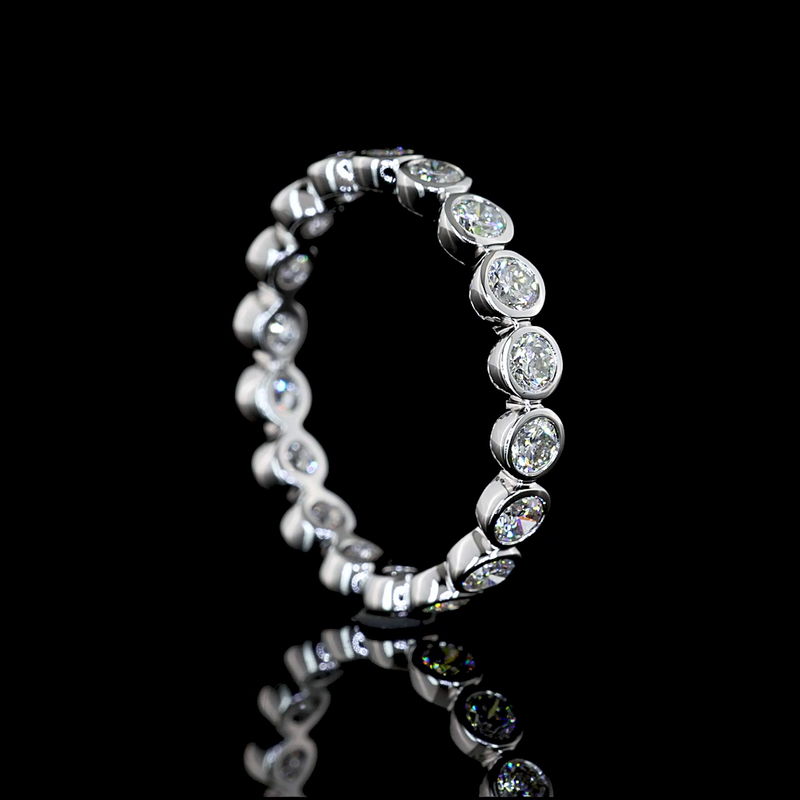 1ctw Bezel Round Eternity Band