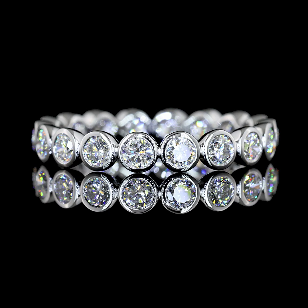 1ctw Bezel Round Eternity Band