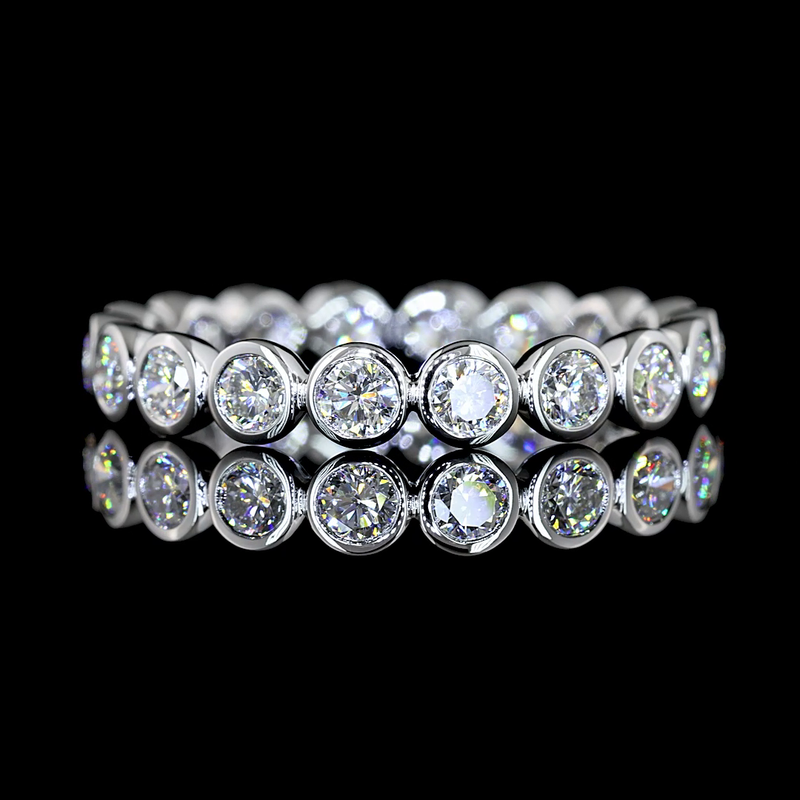 1ctw Bezel Round Eternity Band