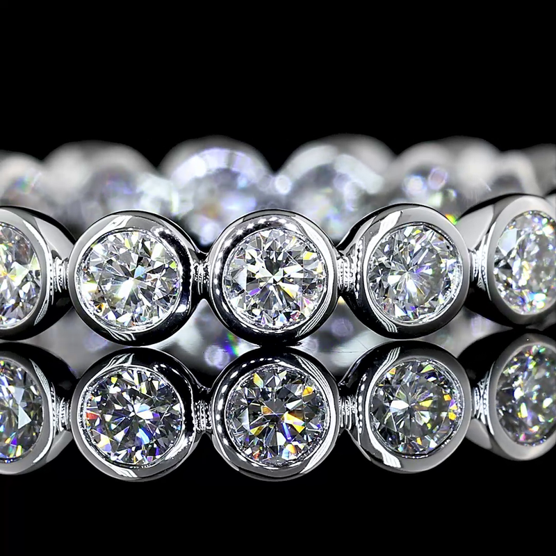 1ctw Bezel Round Eternity Band
